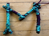 a few good things Yarn Wrapped Twig Letters